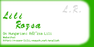lili rozsa business card
